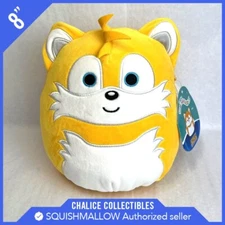 Squishmallow Kellytoy Plush Sonic the Hedgehog Tails 8" Inch NWT NEW