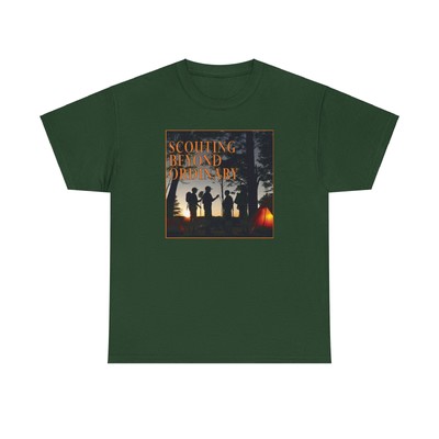 Scouting Beyond Ordinary Heavy Cotton T-Shirt Scout Camp Adventure 