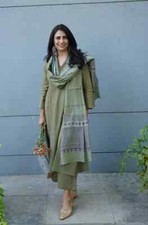 Indian Women Cotton Rayon Kurta Set Bollywood Designer Kurti Pant Dupatta Set
