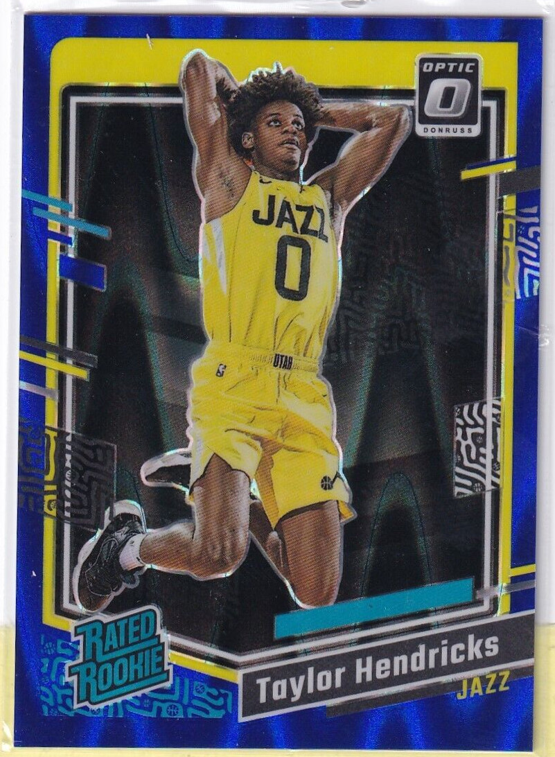 2023-24 Optic Taylor Hendricks RC /249 #233 Blue Seismic Rated Rookie Jazz