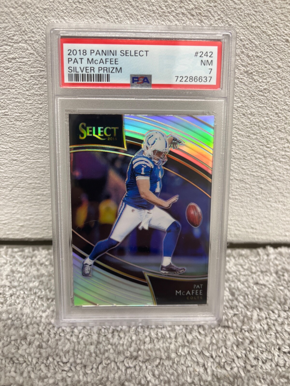 2018 Panini Select Pat McAfee Silver Prizm PSA 7 #242 For The Brand