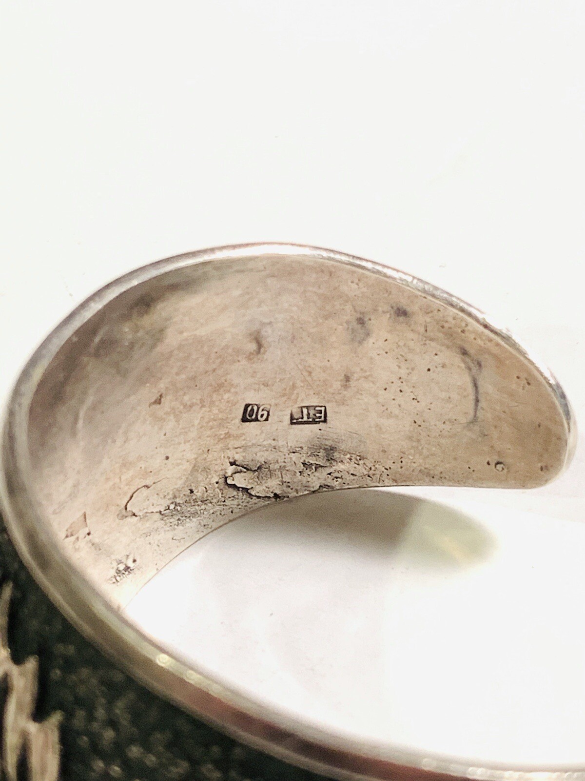 Vintage 900 Silver Middle Eastern Allah Script Cr… - image 5