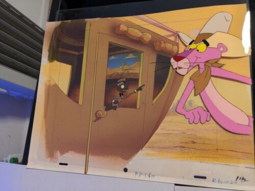 PINK PANTHER Animation Cel show Production Art vintage cartoons WESTERN   I2 - Picture 1 of 7