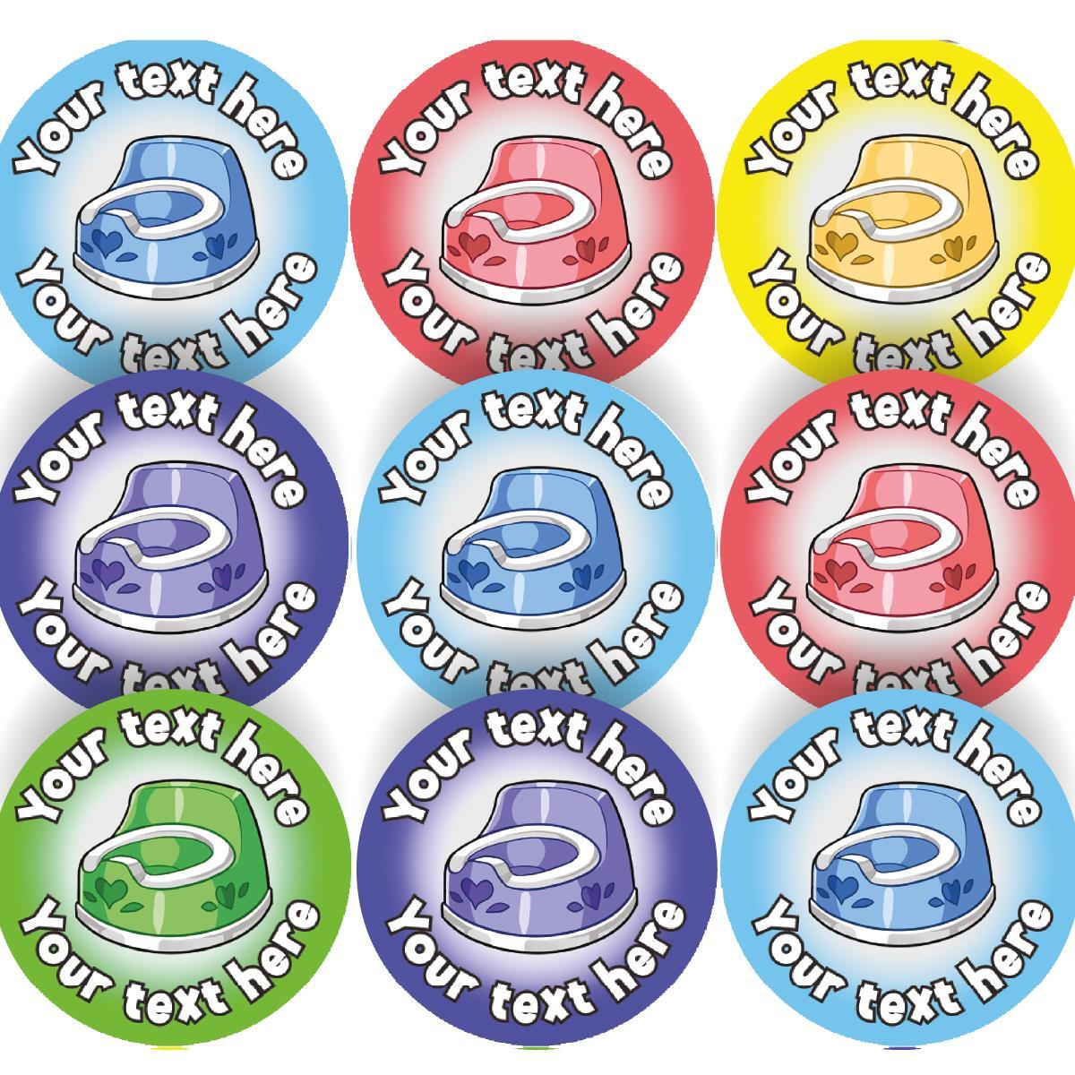144 Personalised Potty Training 30mm Reward Stickers Nursery