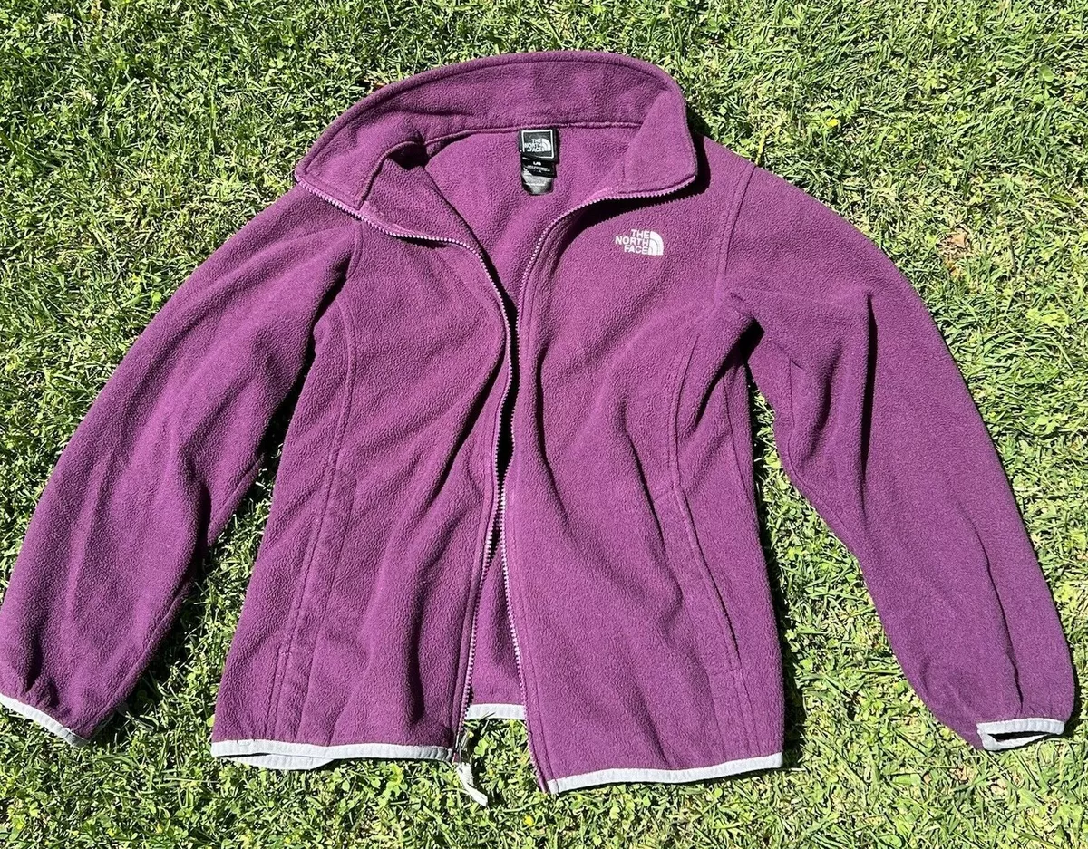 The North Face Jacket Girls Large Purple Inner Fleece Full Zip Outdoors  School