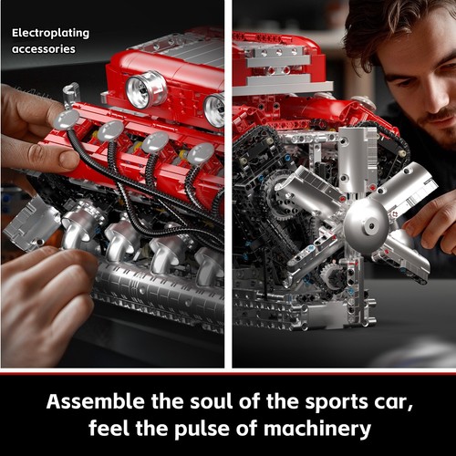 Mould King 10169 V12 Engine Drive Motor Model Building Block Adult Gift Toy Kit - Picture 4 of 9