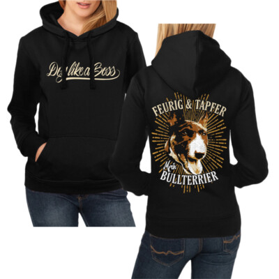 Damen Kapuzenpul lover Bullterrier Sprüche Motive für frauen mädchen hoodies