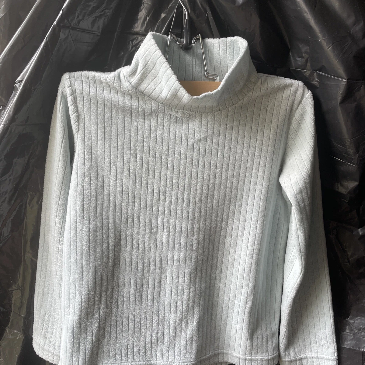 UniQlo Blue Long Sleeve Mock Neck Cropped Pullover Sweater Size 5-6 KIDS |  eBay
