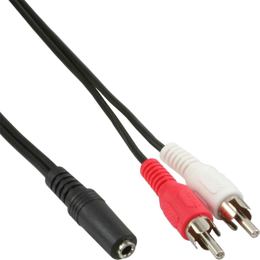 INL InLine® Cavo Audio Jack 3,5mm femmina a 2x RCA maschio, 3m