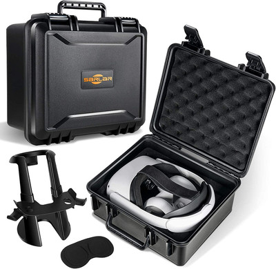 Hard Carrying Case for Oculus Quest 2 Official Elite Strap Safe and Portable Pro