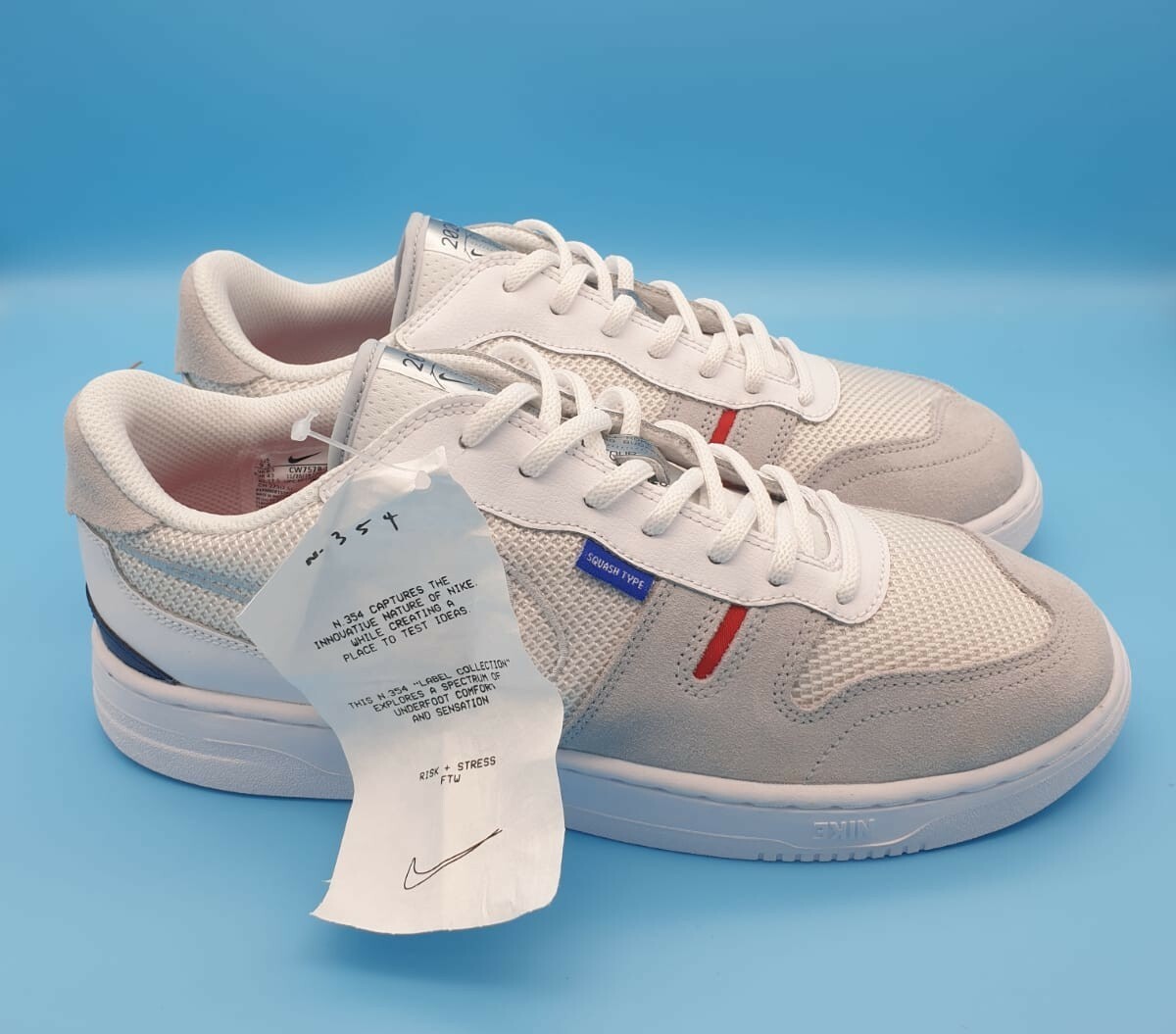 Nike Squash Type Trainers, White/ Grey, UK EU CM CW7578 100