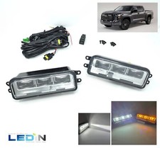 Led Fog Light For 2022-2025 Toyota Tundra Wire Set L R White Add Signal Function Led Fog Light For 2022-2025 Toyota Tundra Wire Set L R White Add Signal Function