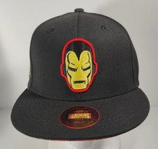 Lids Youth Marvel 60th anniv Ironman embroidered Blk Cap UV Snapback Hat NEW