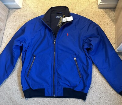 POLO RALPH LAUREN PORTAGE BLAUE BOMBERJACKE / MANTEL - SMALL - NEU.
