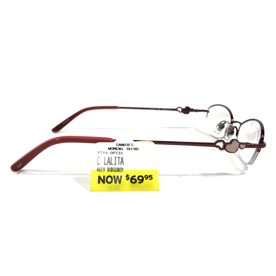 Candie's C LALITA BU Eyeglasses Frames Red Round Oval Half Rim 46-19-135 - Image 4 of 4