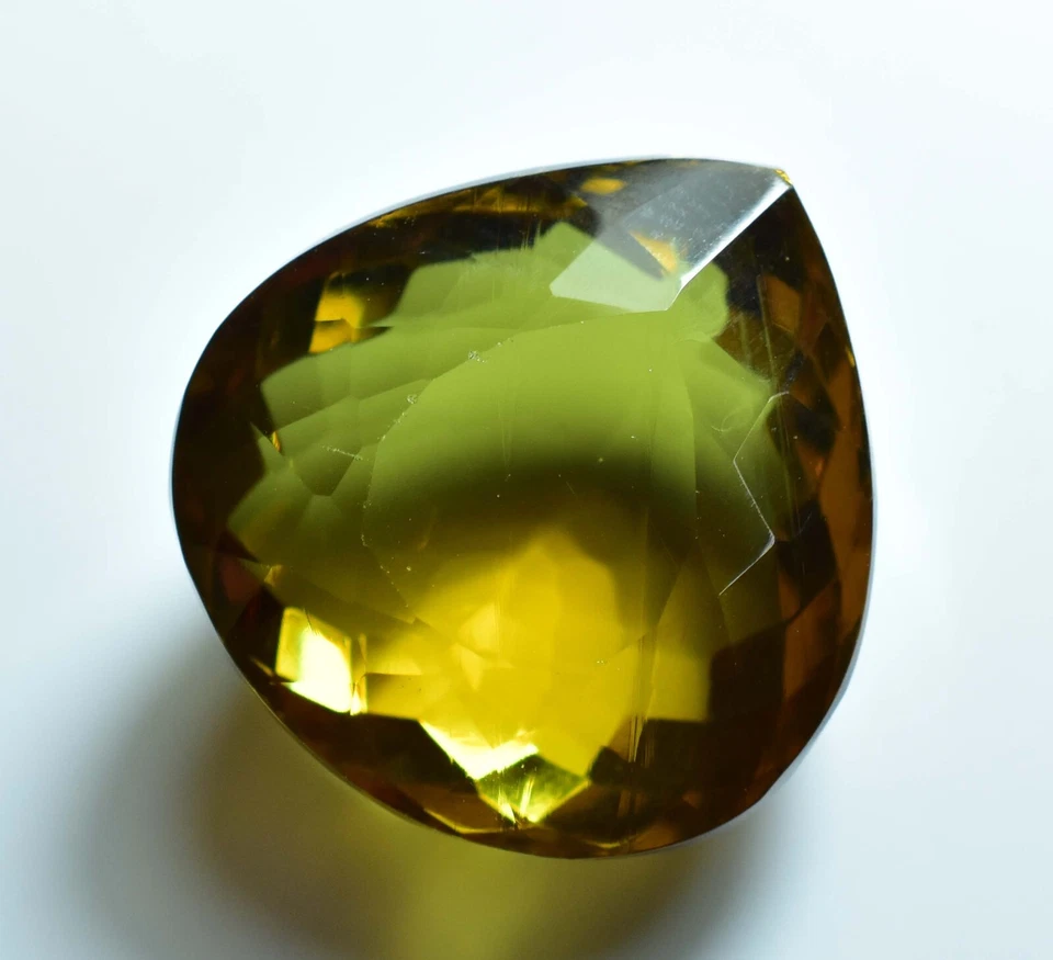 Натуральный редкий найденный СЕРТИФИЦИРОВАННЫЙ драгоценный камень DIASPORE 39,20 карата с изменением цвета грушевидной огранки - Изображение 4 из 4