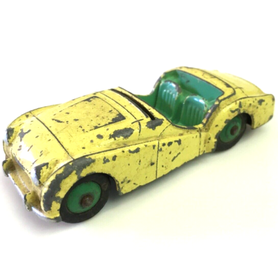 Dinky Toys Triumph TR2 No. 111G 1956 Yellow Made in United Kingdom