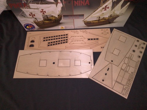 NEW Mantua Model Pinta Wood Ship Boat Scale:1/50 Inch: 22.44" Kit #775 - Afbeelding 4 van 12
