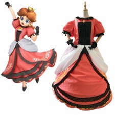 Super Mario Princess Daisy Adult Costume Peach Bros Cosplay Dress