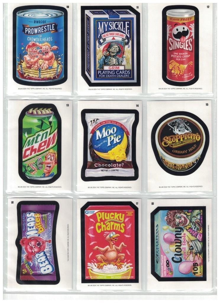 2024 Wacky Packages ALL NEW SERIES COMPLETE PUZZLE BACK SET OF 51
