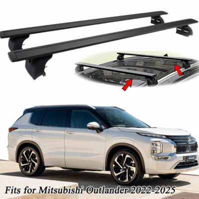 2PCS Cross Bar For Mitsubishi Outlander 2022-2025 Roof Rack Cargo Bars  Luggage