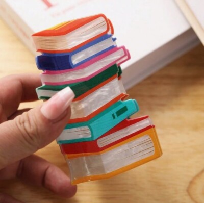 Book Stack Claw Clip Library Reading Teacher Student Hair Accessory Acrylic NEW