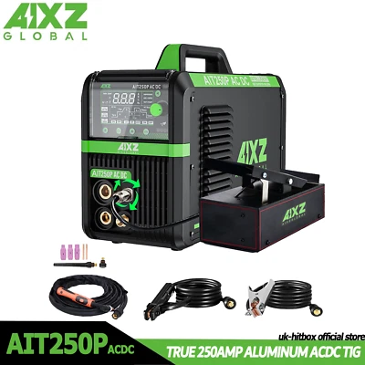 AIXZ 250A 5IN1 Aluminum TIG Welding Machine 220V AC DC TIG Pulse HF TIG MMA Welder UK