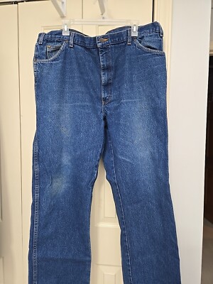 Dickies 42X32 Blue Jeans Classic Denim Stone Wash Work Pants Broken In