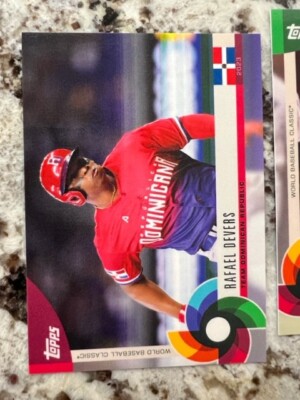 2023 TOPPS WORLD BASEBALL CLASSIC GLOBAL BASE CARD D.R. RAFAEL DEVERS #42