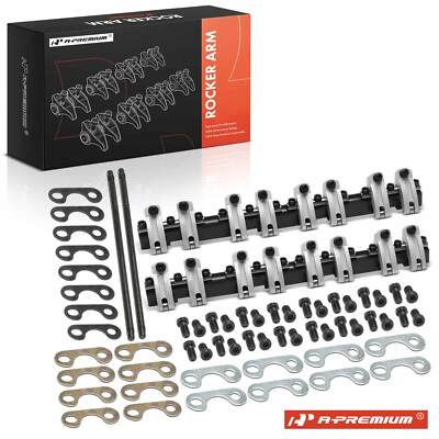 A-Premium Aluminum Shaft Mount Rocker Arm for Chevy SBC 262-400 AFR 190-195-210