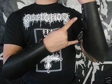 CARCASS   LEATHER PLAIN BLACK GAUNTLET.GRIND DEATH METAL...(MDLG0016)