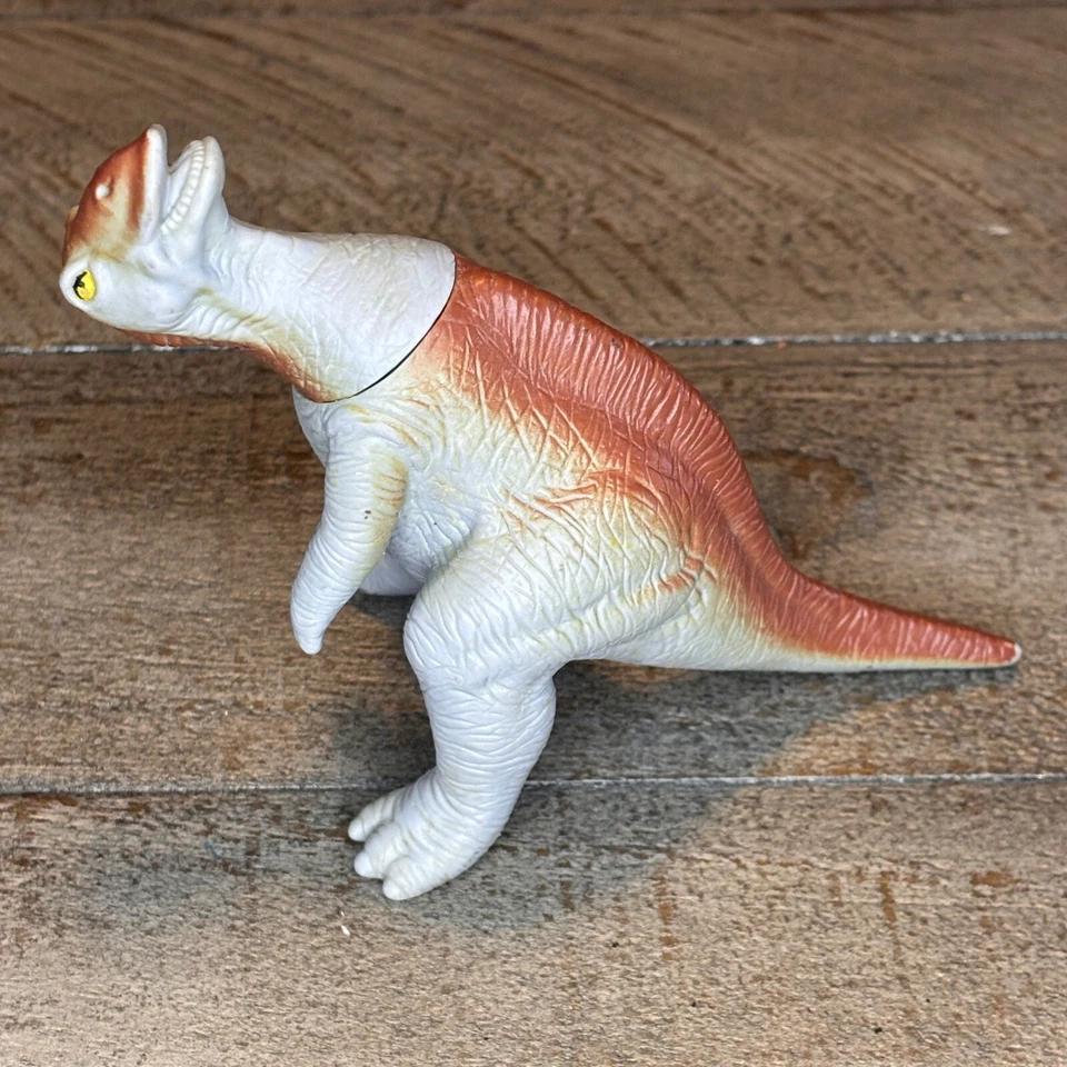 Juguete de dinosaurio de plástico Playskool 1991 Definitely Dinosaurs Anatosaurus marrón gris Foto 3 de 4