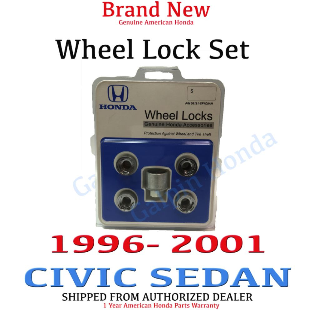 1996 2001 Honda CIVIC SEDAN New Genuine Wheel Lock Set[08181SF1C0AH