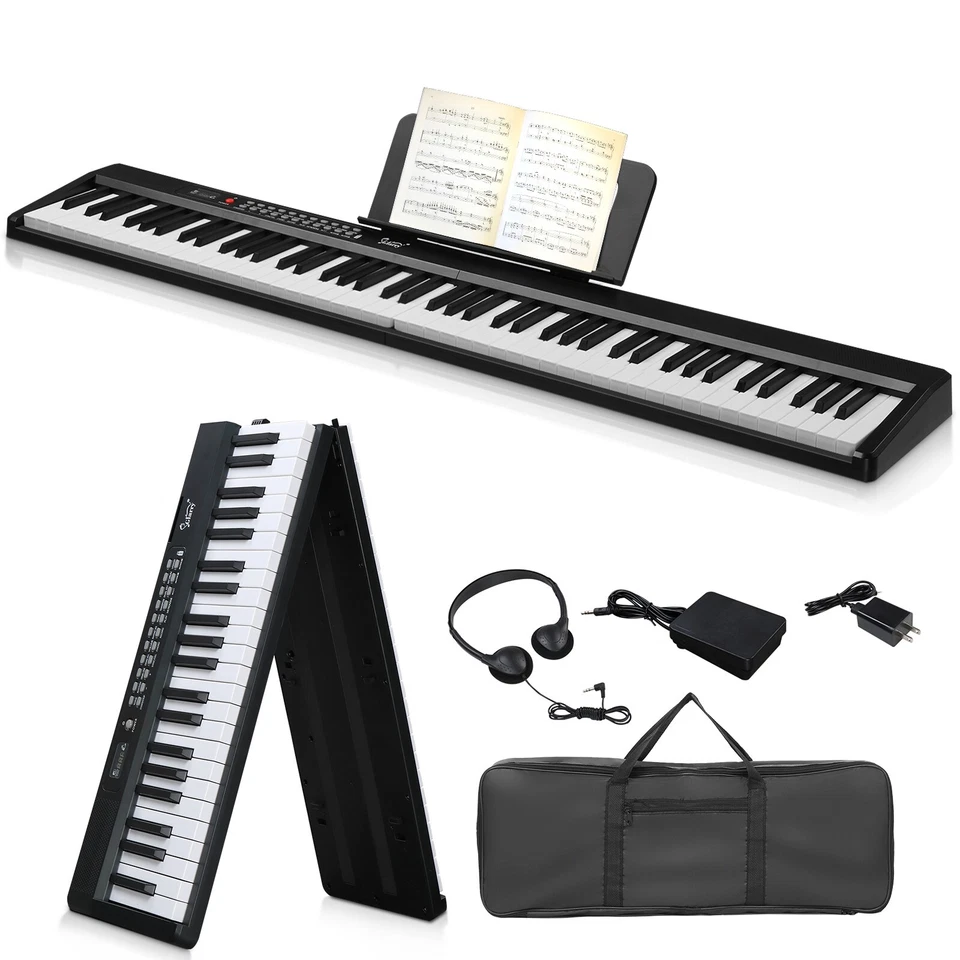 🎸¡ENVÍO GRATUITO!🎸88 teclas piano/teclado eléctrico plegable + MIDI + USB + ¡estuche/bolsa! Foto 2 de 4