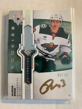 2022-23 UD Ultimate Collection Rookie platinum Emblems Auto Marco Rossi SSP /10
