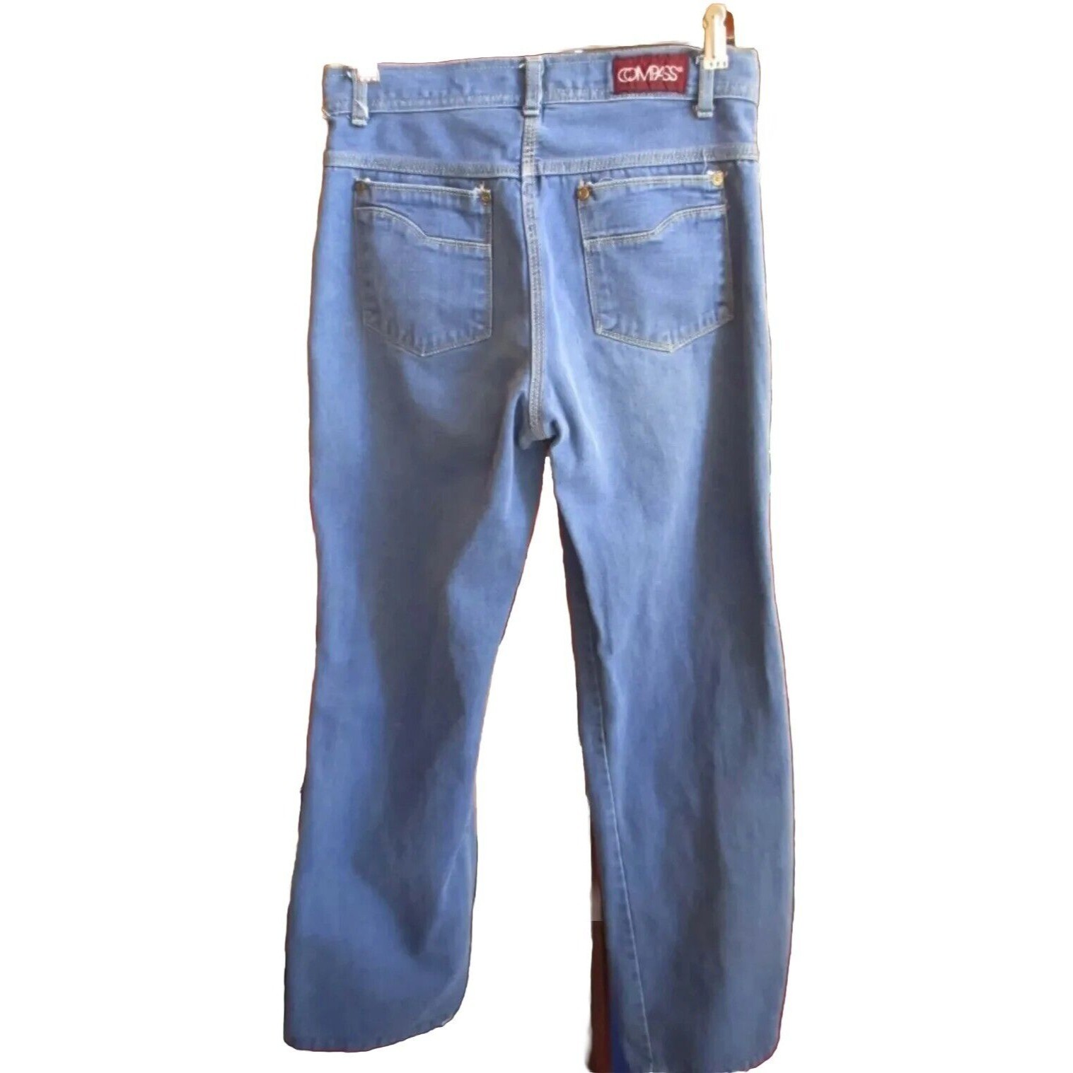 Vintage Mens Bootcut Disco Jeans 29x32 80s JC PENNEY COMPASS POCKET