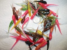 100-1 3/4"-MIX-CRAPPIE-BASS-PANFISH-MINNOWS-GRUBS-KIT-JIGS-lures-scent-stingers