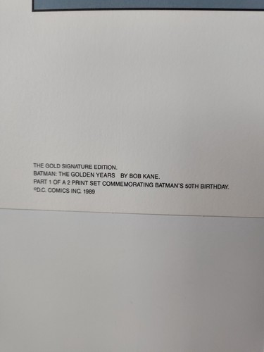 1989 BATMAN GOLDEN YEARS DC HANDSIGNIERT BOB KANE COA JOKER ROBIN CATWOMAN FTP - Bild 5 von 10