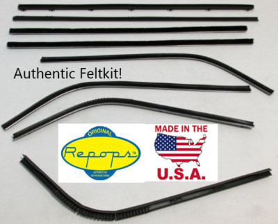 67 68 69 Plymouth Barracuda Fastback Door Window Felt Fuzzies Rubber Seal 8 Pcs