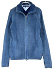 Tommy Hilfiger Pull-over Homme Zip Col Montant Taille M Bleu Coton Maille