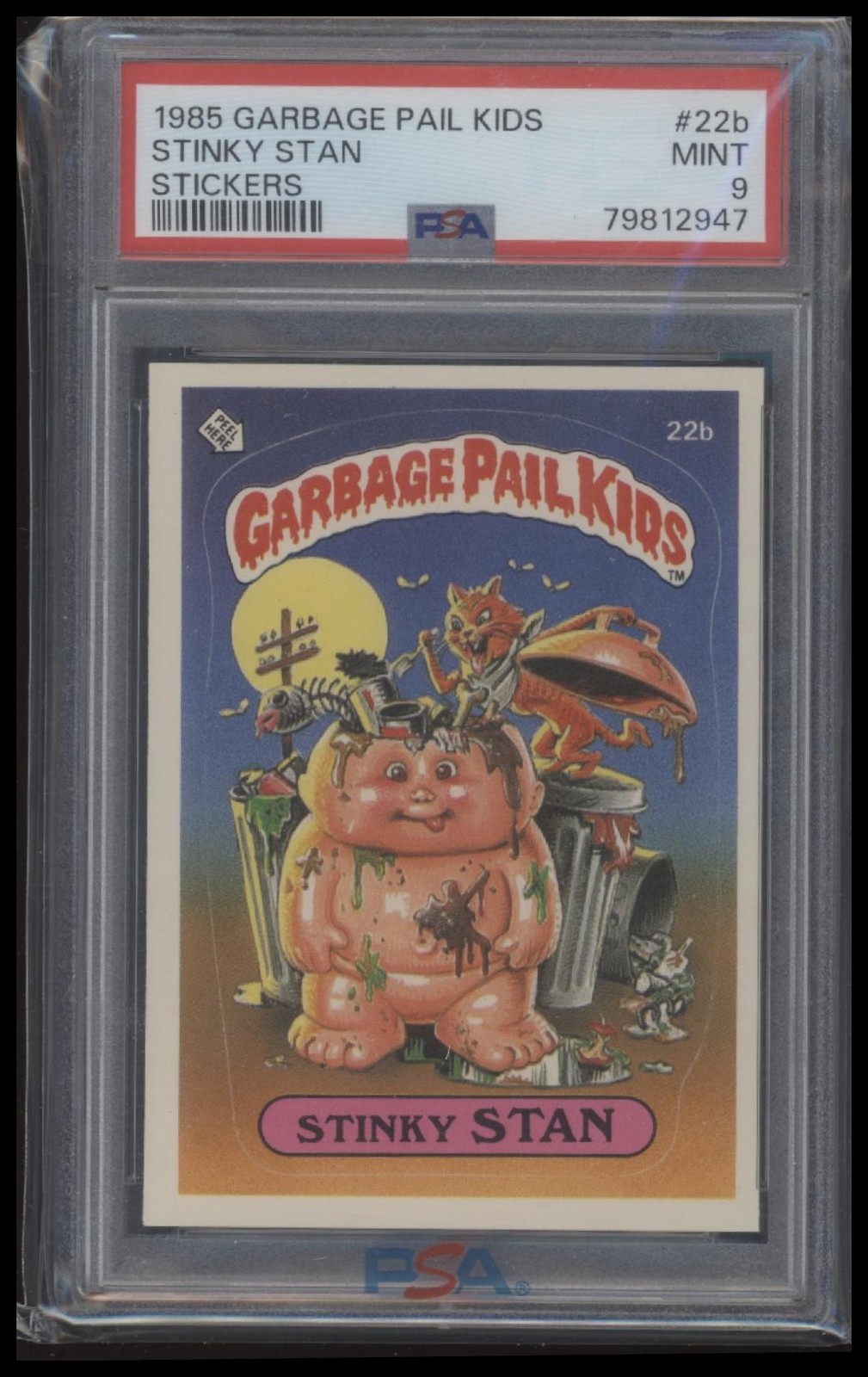 1985 Topps Garbage Pail Kids Series 1 #22b Stinky Stan PSA 9 Pop 127
