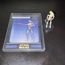 WOTC Star Wars Miniatures Clone Strike Battle Droid Officer 31/60 with Card