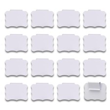 16 Pack Basket Labels Clip on for Storage Bins, Reusable Removable Basket Tag...