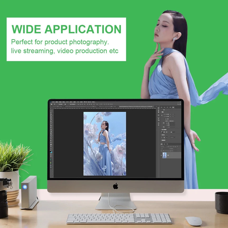 Background For Photography Backdrops Green Screen Chroma Key Muslin Studio Photo - Image 2 of 4