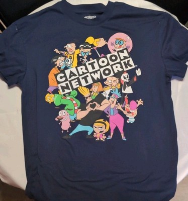 Cartoon Network Johnny B Dexter Lab Ed Eddy Courage Classic Navy T Shirt M
