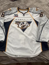 Game Issued Signed Nashville Predators Weber 10th Anniv Set 3 2007-08 Meigray