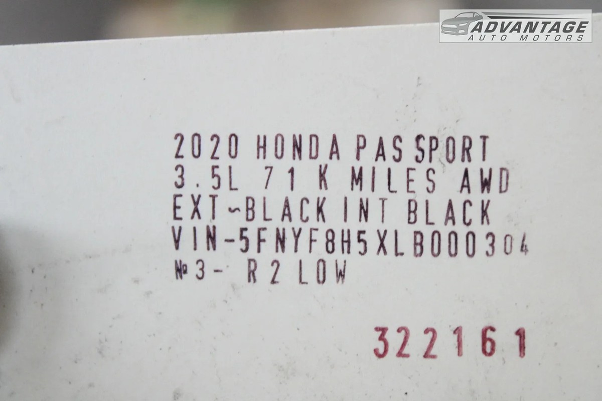2020-21 HONDA PASSPORT AWD 9-SPEED AUTOMATIC TRANSMISSION GEAR BOX