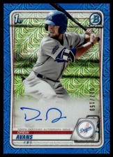 2020 Bowman Chrome Prospect Autographs Drew Avans /150 Los Angeles Dodgers
