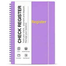 Check Registers for Personal Checkbook, Double Spiral Large Check Register Bo...
