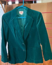 Vintage size 10 Dillard s 900 West Green Velvet Blazer Women s Japan